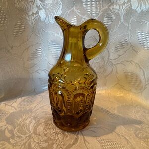 Moon and Stars Pattern Glass OIL VINEGAR CRUET